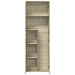 Berkfield Home Highboard Sonoma Oak 60x35x180 cm Engineered Wood in Light Oak - Size: 60 x 35 x 180 cm - thumbnail 7