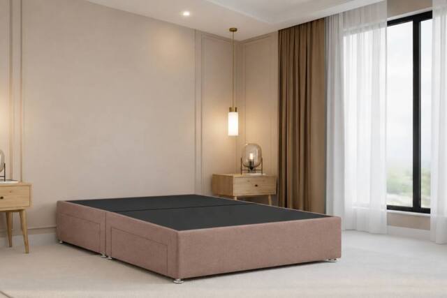 Nexus Mattresses Ltd Velar Plush Divan Bed Base With No Drawers in Bronze - Size: Small Double - image 1