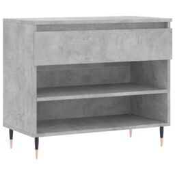 Berkfield Home Shoe Cabinet Concrete Grey 70x36x60 cm Engineered Wood - Size: 70 x 36 x 60 cm - thumbnail 2