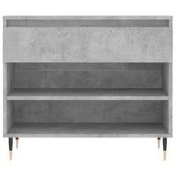 Berkfield Home Shoe Cabinet Concrete Grey 70x36x60 cm Engineered Wood - Size: 70 x 36 x 60 cm - thumbnail 6
