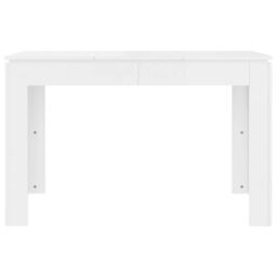 Berkfield Home Dining Table High Gloss White 120x60x76 cm Engineered Wood - Size: 120 x 60 x 76 cm - thumbnail 4