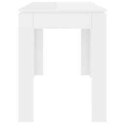 Berkfield Home Dining Table High Gloss White 120x60x76 cm Engineered Wood - Size: 120 x 60 x 76 cm - thumbnail 5