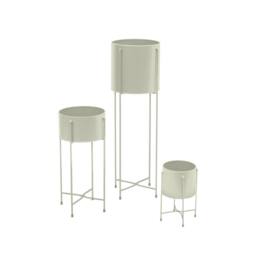 simpa 3PC Tall Plant Pot Holders & Hairpin Stands in Cream - thumbnail 2