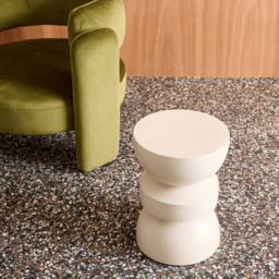 sweeek Side table, end table, nightstand metal in Cream - thumbnail 4