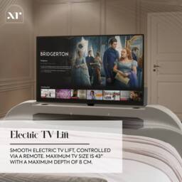 X Rocker Maisie 5.1 Ottoman TV Lift Bed, Surround Sound & App Controlled LED in Grey - Size: Double - thumbnail 5