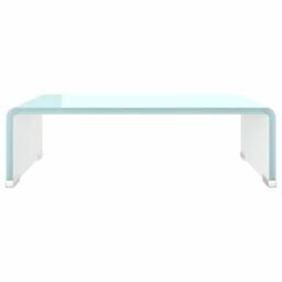 Berkfield Home TV Stand/Monitor Riser Glass Green 40x25x11 cm in Aqua - Size: 40 x 25 x 11 cm - thumbnail 1