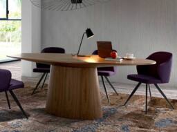 Angel Cerda Oval Walnut Dining Table, Fixed Top, 220x110x76 cm - Size: 220 x 110 x 76 cm - thumbnail 7