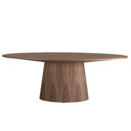 Angel Cerda Oval Walnut Dining Table, Fixed Top, 220x110x76 cm - Size: 220 x 110 x 76 cm - thumbnail 2