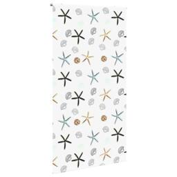 Berkfield Home Shower Roller Blind 130x240 cm Fabric Width 126 cm in White - thumbnail 1