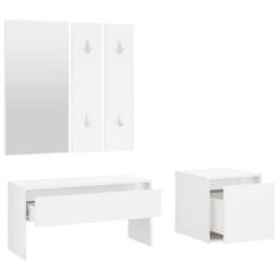 Berkfield Home Hallway Furniture Set White Engineered Wood - thumbnail 5