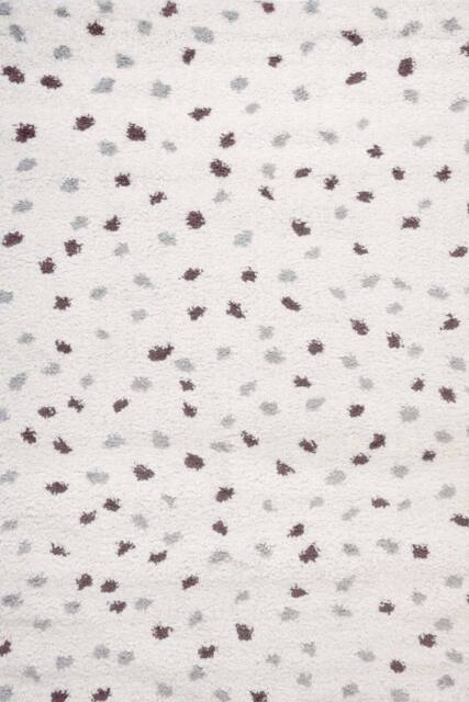 THE RUGS Moodi Spot Design Shaggy Soft High Pile Living Room Rug & Runner in Purple - Size: 80 cm x 150 cm - image 1
