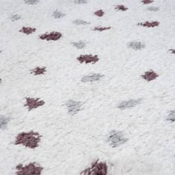 THE RUGS Moodi Spot Design Shaggy Soft High Pile Living Room Rug & Runner in Purple - Size: 80 cm x 150 cm - thumbnail 3