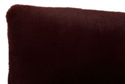 Orsina Rectangular Red Wine Faux Fur Cushion, Soft Feather Filled Decorative Cushion For Sofa & Bedroom - thumbnail 6