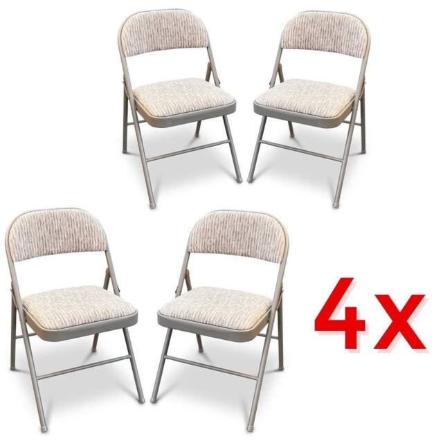 EONLION 4 x DELUXE STRONGOFFICE BACK REST Chair in Beige - Size: 100 cm - image 1