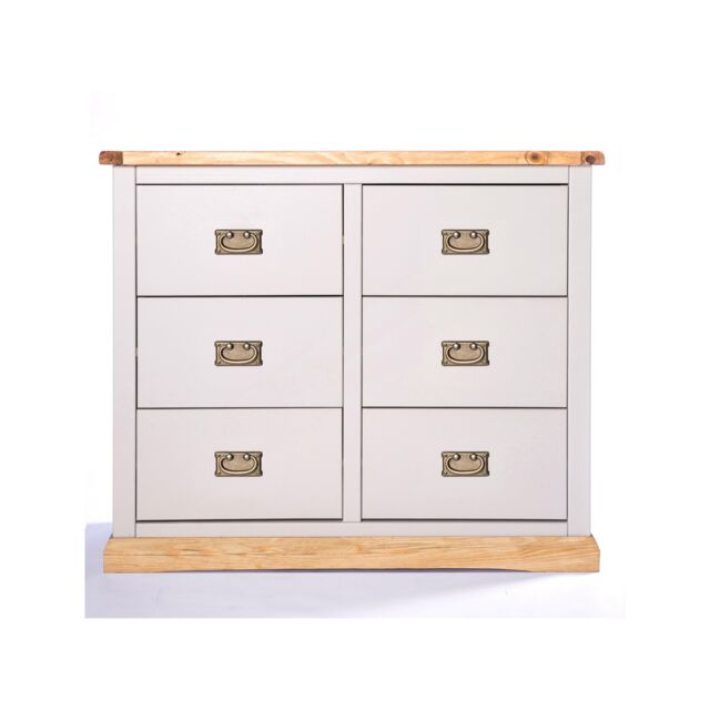 Cabinet Bits Bomporto 6 Drawer Chest of Drawers Bras Drop Handle in Light Grey - image 1