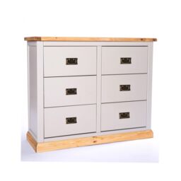 Cabinet Bits Bomporto 6 Drawer Chest of Drawers Bras Drop Handle in Light Grey - thumbnail 2