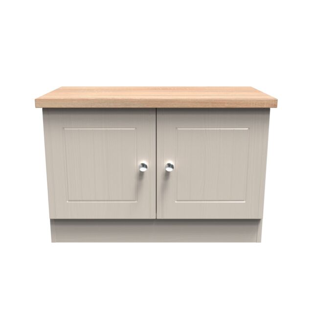 Ready Assembled 2 U Norton Compact 2 Door TV & Media Unit (Ready Assembled) in Taupe - Size: Medium - image 1