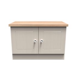 Ready Assembled 2 U Norton Compact 2 Door TV & Media Unit (Ready Assembled) in Taupe - Size: Medium