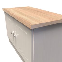 Ready Assembled 2 U Norton Compact 2 Door TV & Media Unit (Ready Assembled) in Taupe - Size: Medium - thumbnail 4