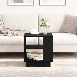 Berkfield Home Coffee Table Black Oak 40x40x43 cm Engineered Wood - Size: 40 x 40 x 43 cm - thumbnail 2