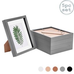 "Nicola Spring 3D Box Photo Frames - 8 x 10"" with 5 x 7"" Mount - Grey Mount - Pack of 5" - thumbnail 1