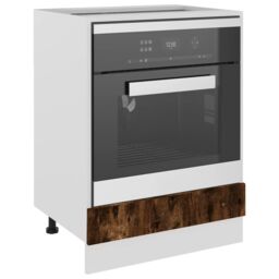 Berkfield Home Oven Cabinet Smoked Oak 60x46x81.5 cm Engineered Wood in Brown - thumbnail 4