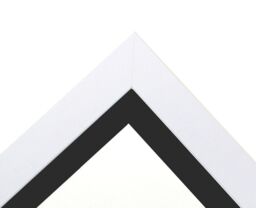 Frames & Mirrors 4U Metro White Frame with Black Mount for Image Size A4 - thumbnail 6