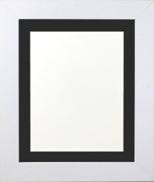 Frames & Mirrors 4U Metro White Frame with Black Mount for Image Size A4 - thumbnail 1