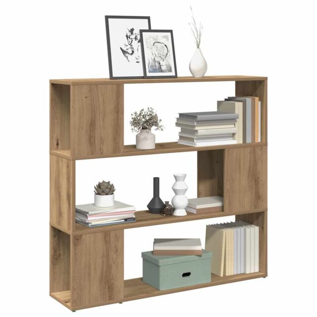 Berkfield Home Book Cabinet/Room Divider Artisan Oak 100x24x94 cm in Brown - Size: 100 x 24 x 94 cm - image 1