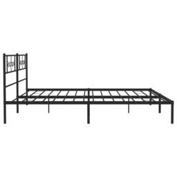 Berkfield Home Metal Bed Frame with Headboard Black 180x200 cm Super King - thumbnail 6