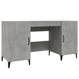 Berkfield Home Desk Concrete Grey 140x50x75 cm Engineered Wood - Size: 140 x 50 x 75 cm - thumbnail 2