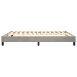Berkfield Home Dense Box Spring Bed Frame Light Grey 180x200cm Super King Velvet - thumbnail 6