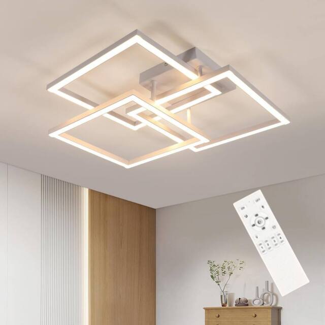 Goeco LED Ceiling Lamape 40 W Modern Living Room Lamp with Remote Control in White - image 1