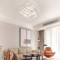 Goeco LED Ceiling Lamape 40 W Modern Living Room Lamp with Remote Control in White - thumbnail 3