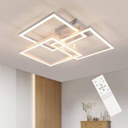 Goeco LED Ceiling Lamape 40 W Modern Living Room Lamp with Remote Control in White - thumbnail 1