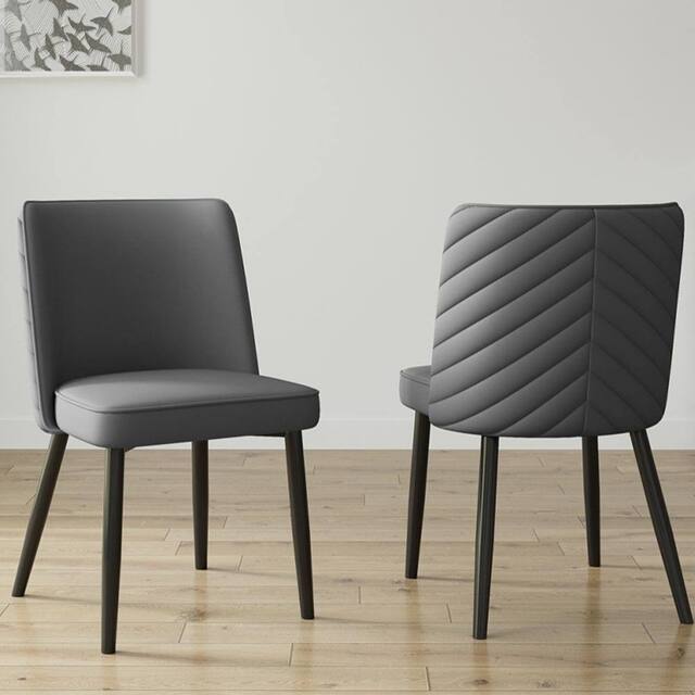 Furniture Maxi Set Of 2 Misa Velvet Dining Chair in Grey - image 1