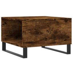 Berkfield Home Coffee Table Smoked Oak 55x55x36.5 cm Engineered Wood in Brown - thumbnail 8