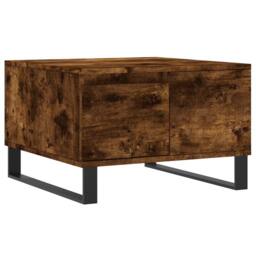 Berkfield Home Coffee Table Smoked Oak 55x55x36.5 cm Engineered Wood in Brown - thumbnail 1
