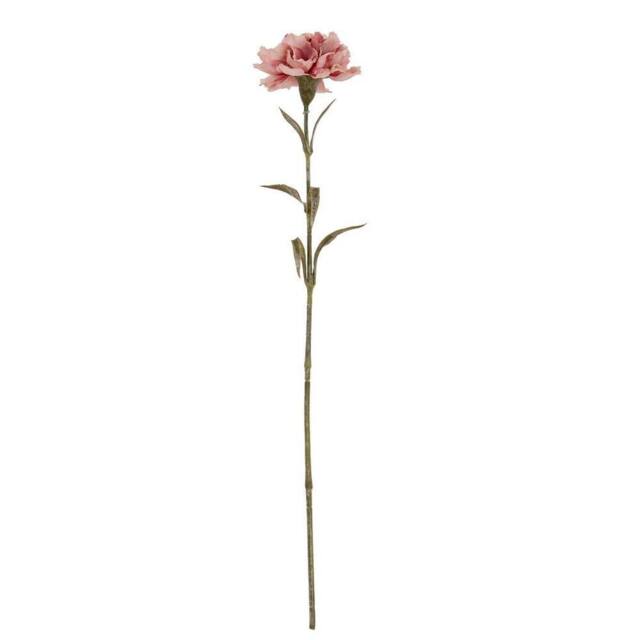 Lemon Pavilion Furniture and Decor Pink Carnation Stem Artificial Flower - Plastic - L11xW10xH56 cm Pink in Light Pink - image 1