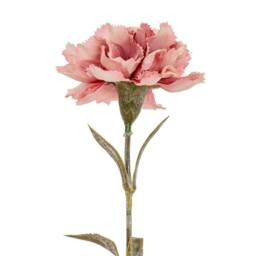 Lemon Pavilion Furniture and Decor Pink Carnation Stem Artificial Flower - Plastic - L11xW10xH56 cm Pink in Light Pink - thumbnail 2