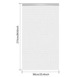 Nordara Duty Aluminium Fly Screen Door 214x90cm Metal Chain Curtain in Silver - Size: 90 cm width x 200 cm drop - thumbnail 2