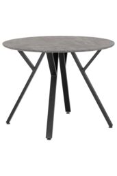 Seconique Athens Round Dining Table in Charcoal