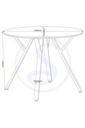 Seconique Athens Round Dining Table in Charcoal - thumbnail 6