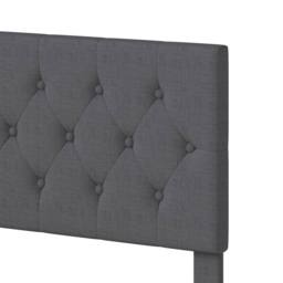 Levede Bed Frame Upholstered Small Double Linen Fabric Foam Headboard Wood in Grey - thumbnail 5