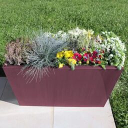 Access Garden Products 75cm Long Zinc Galvanised Rose Gold 90cm Tall Trough Planter - thumbnail 6