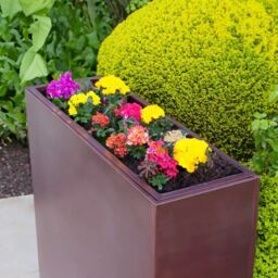Access Garden Products 75cm Long Zinc Galvanised Rose Gold 90cm Tall Trough Planter - thumbnail 4