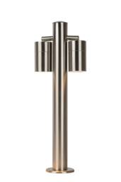 Lucide 'ARNE' Non Dimmable Rotatable Outdoor LED Bollard Pole Light 1xE27 in Grey - thumbnail 4