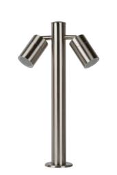 Lucide 'ARNE' Non Dimmable Rotatable Outdoor LED Bollard Pole Light 1xE27 in Grey - thumbnail 2