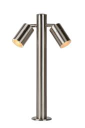 Lucide 'ARNE' Non Dimmable Rotatable Outdoor LED Bollard Pole Light 1xE27 in Grey