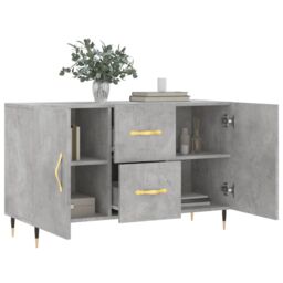 Berkfield Home Sideboard Concrete Grey 100x36x60 cm Engineered Wood - Size: 100 x 36 x 60 cm - thumbnail 4